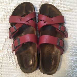 Red Birkenstock size 7